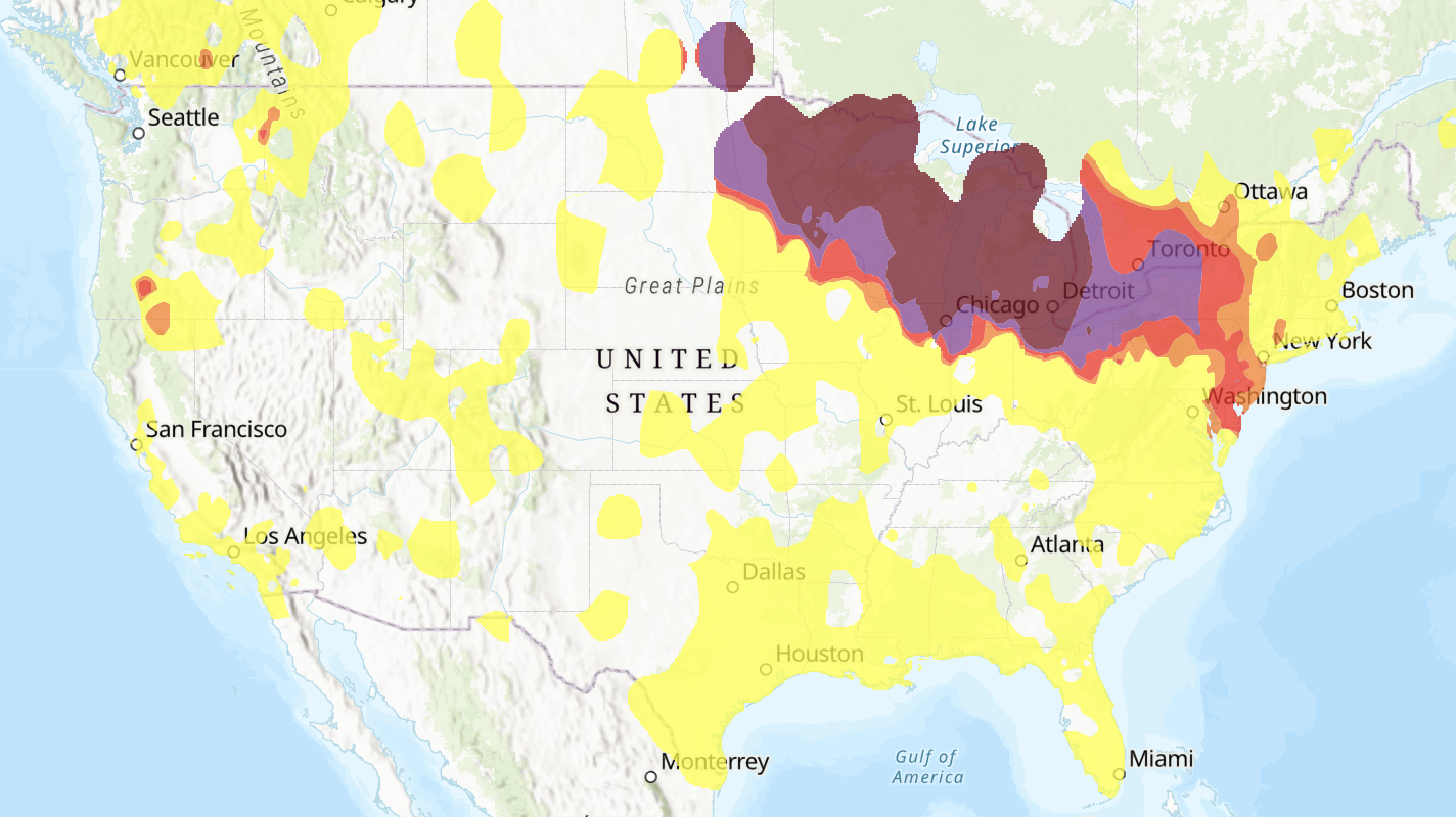 Canadian wildfire smoke brings hazardous air to the US Midwest